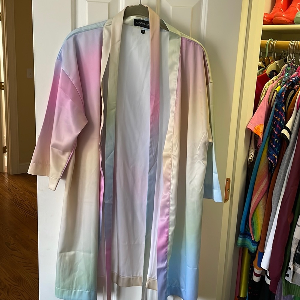 OW Intimates Rainbow Kimono Size Small